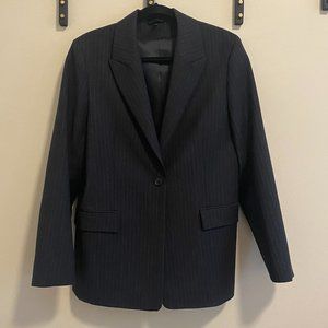 COS New Gray Pinstripe Regular Fit Blazer - 10/M